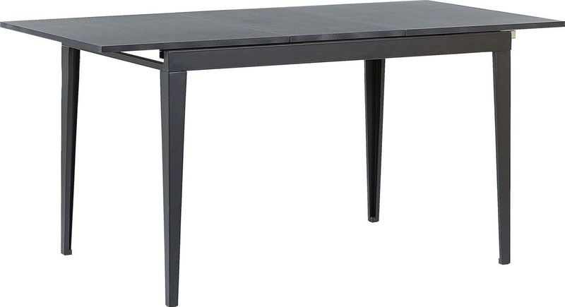 NORLEY - Uitschuifbare eettafel - Zwart - 80 x 120/160 cm - MDF