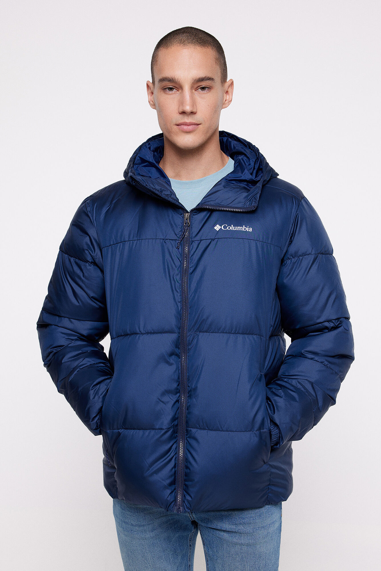 Jaqueta acolchoada masculina Columbia™ Puffect™ com capuz