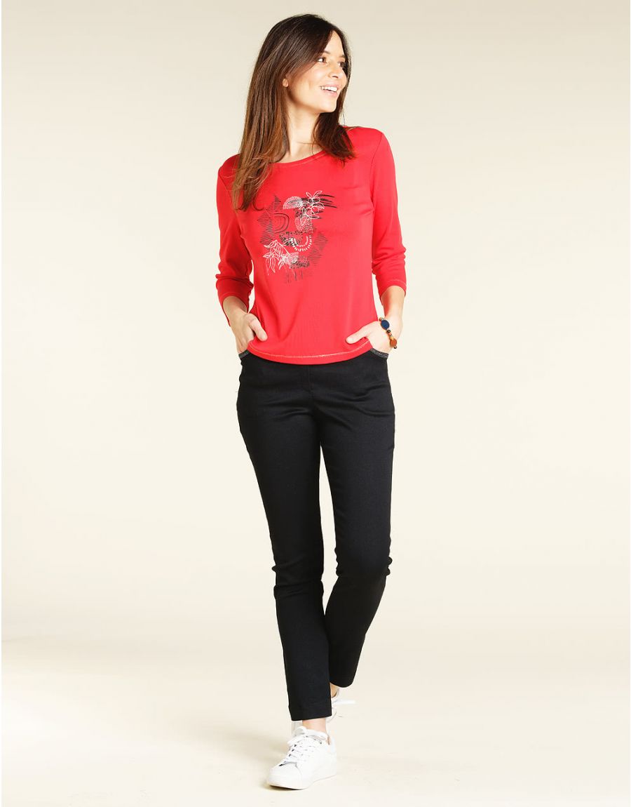 T-shirt 100% coton rouge