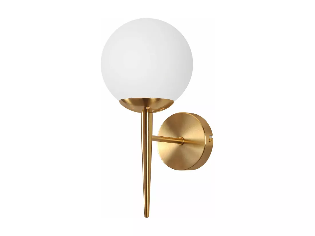 NETTLIFE Applique murale vintage boule de verre dorée E27 lampe murale d'intérieur chambre escalier