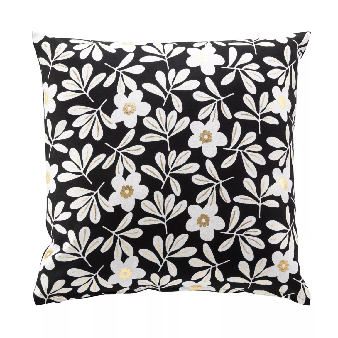 Coussin carré coton (45 x 45 cm) Wilma Noir