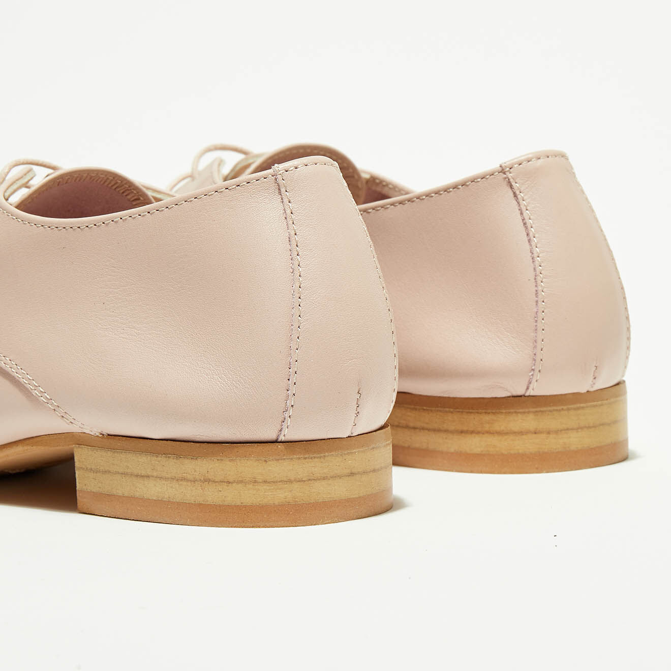 Anaki Derbies en Cuir Mumu rose