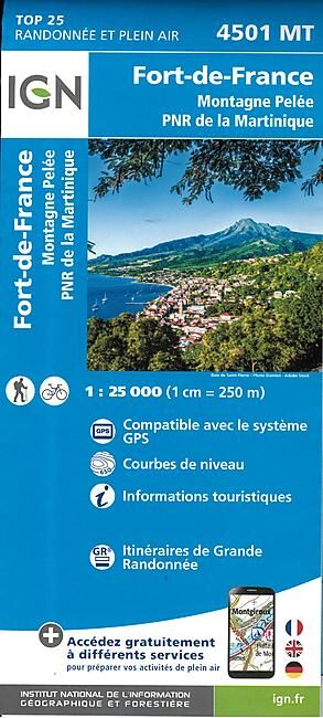 IGN - TOP25 4501MT FORT DE FRANCE 1 25 000