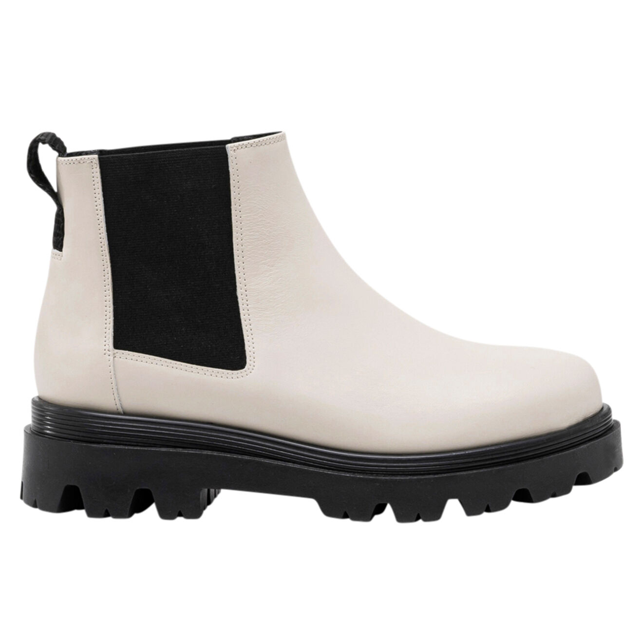 Flattered Chelsea boots en Cuir Lova crème
