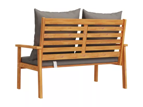 Canapé de jardin 120 cm avec coussin bois d'acacia massif