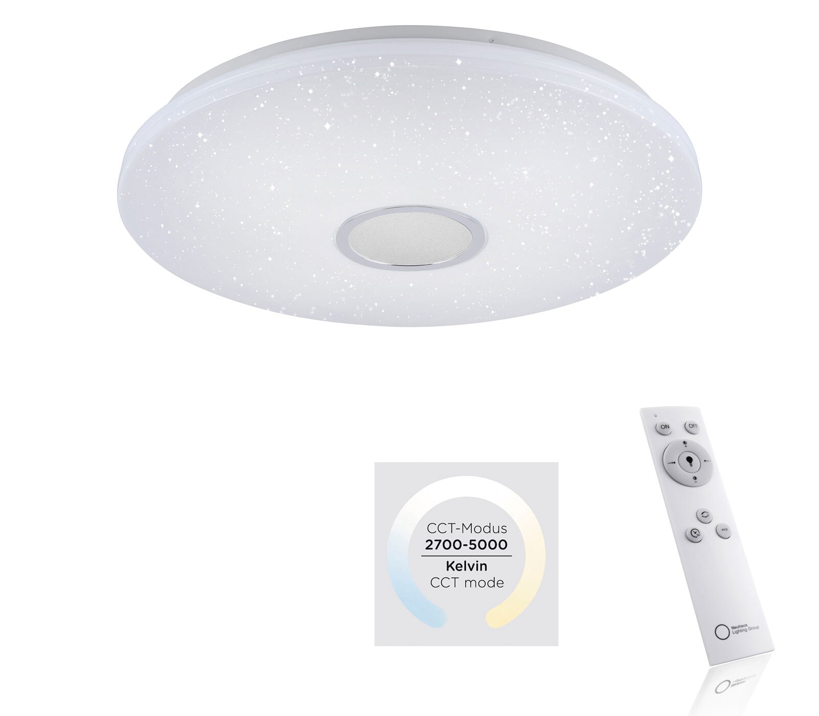 LED-Deckenleuchte Jonas 59cm weiß