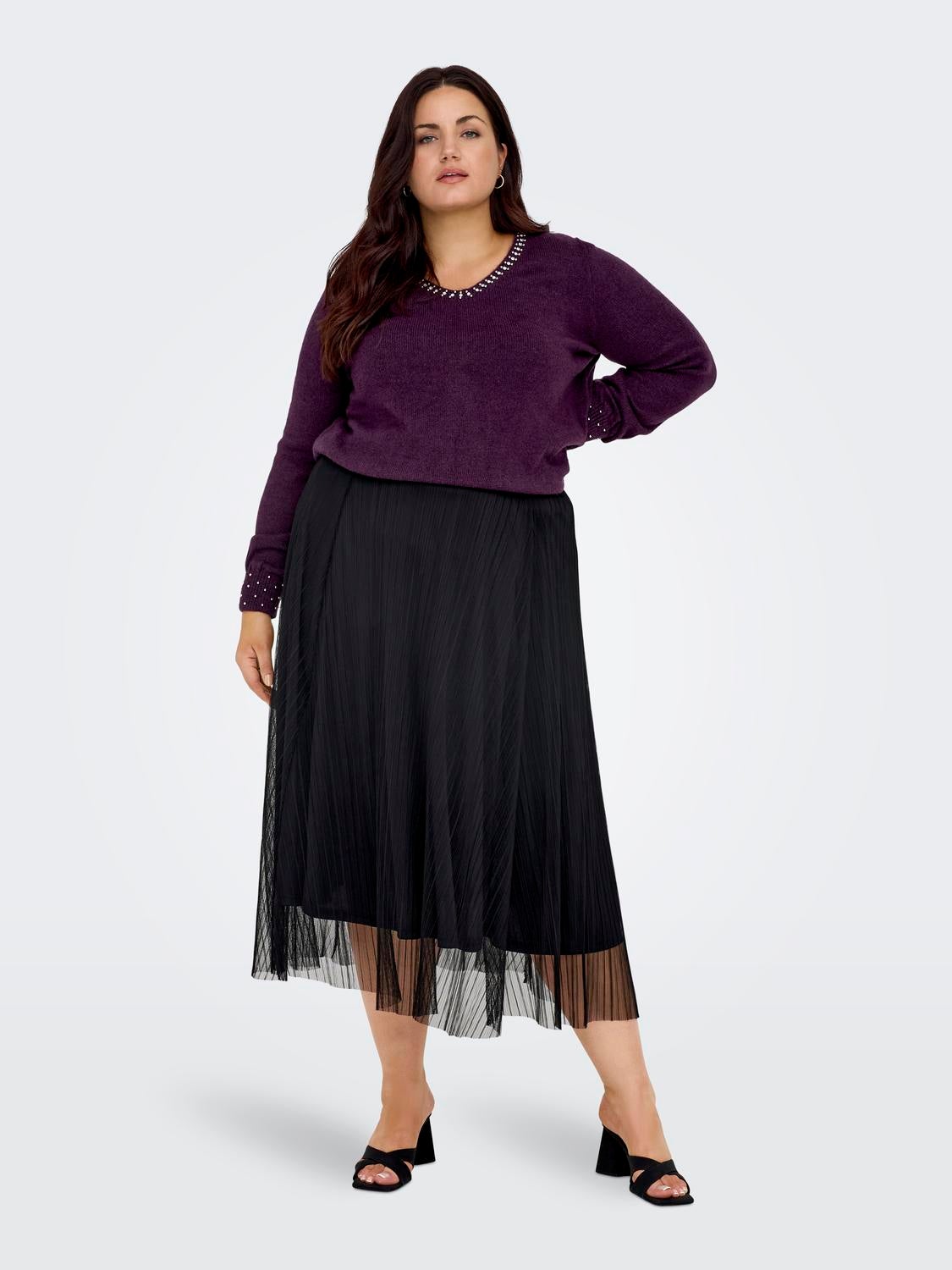 CARALESSIA Strickpullover Italian Plum