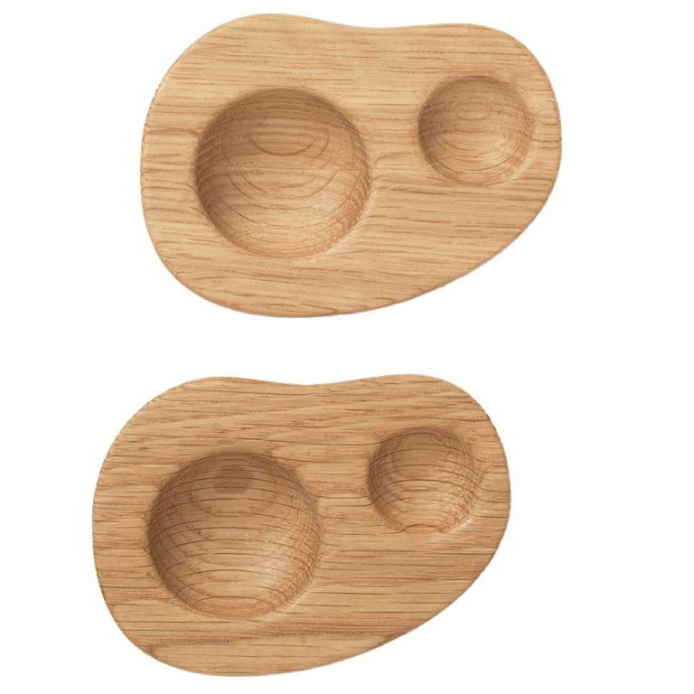 Ferm Living Cairn eierdopje set van 2 eiken