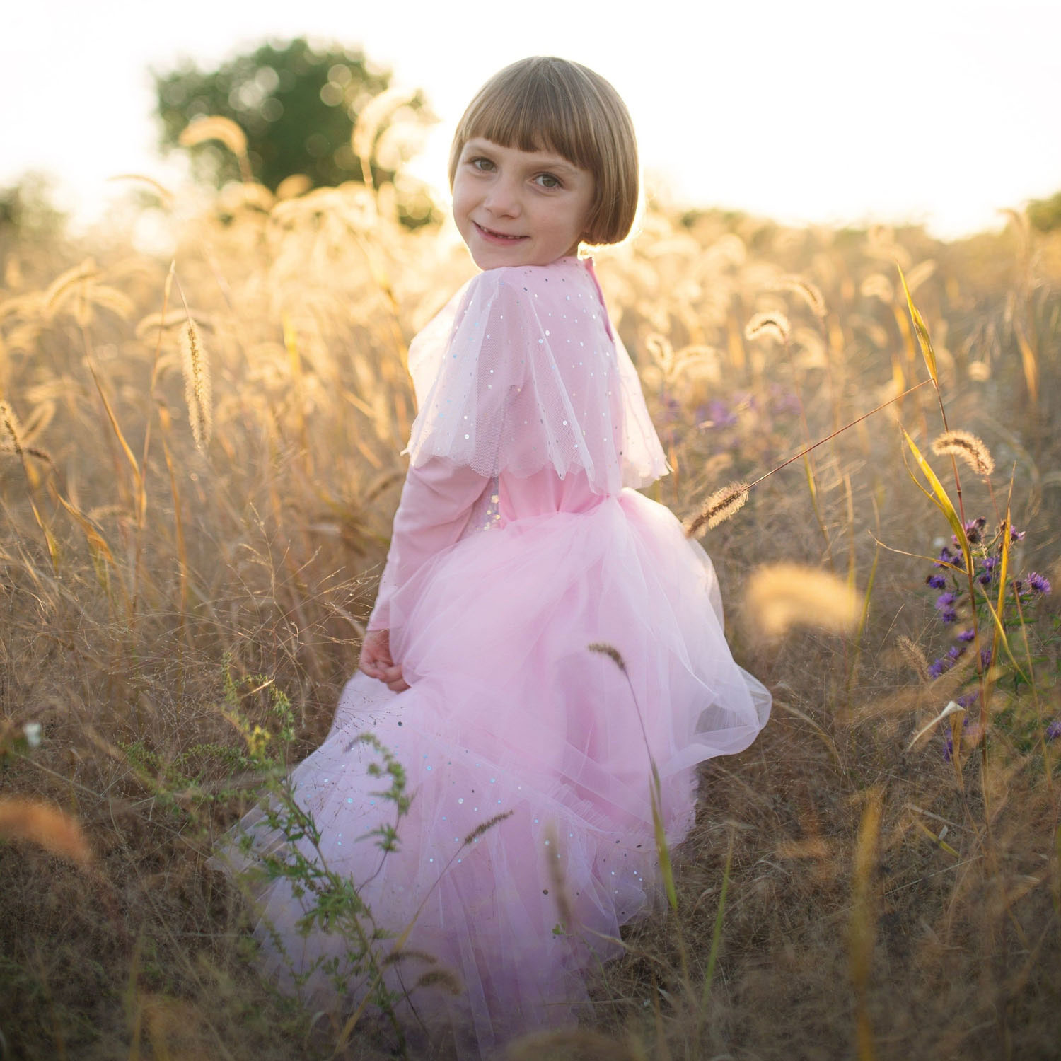 Verkleedjurk Prinses Roze Elegant, 7-8 jaar