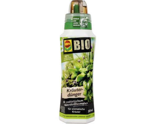 COMPO BIO kruidenmeststof 500 ml, vloeibare meststof met natuurlijke voedingscomplexen