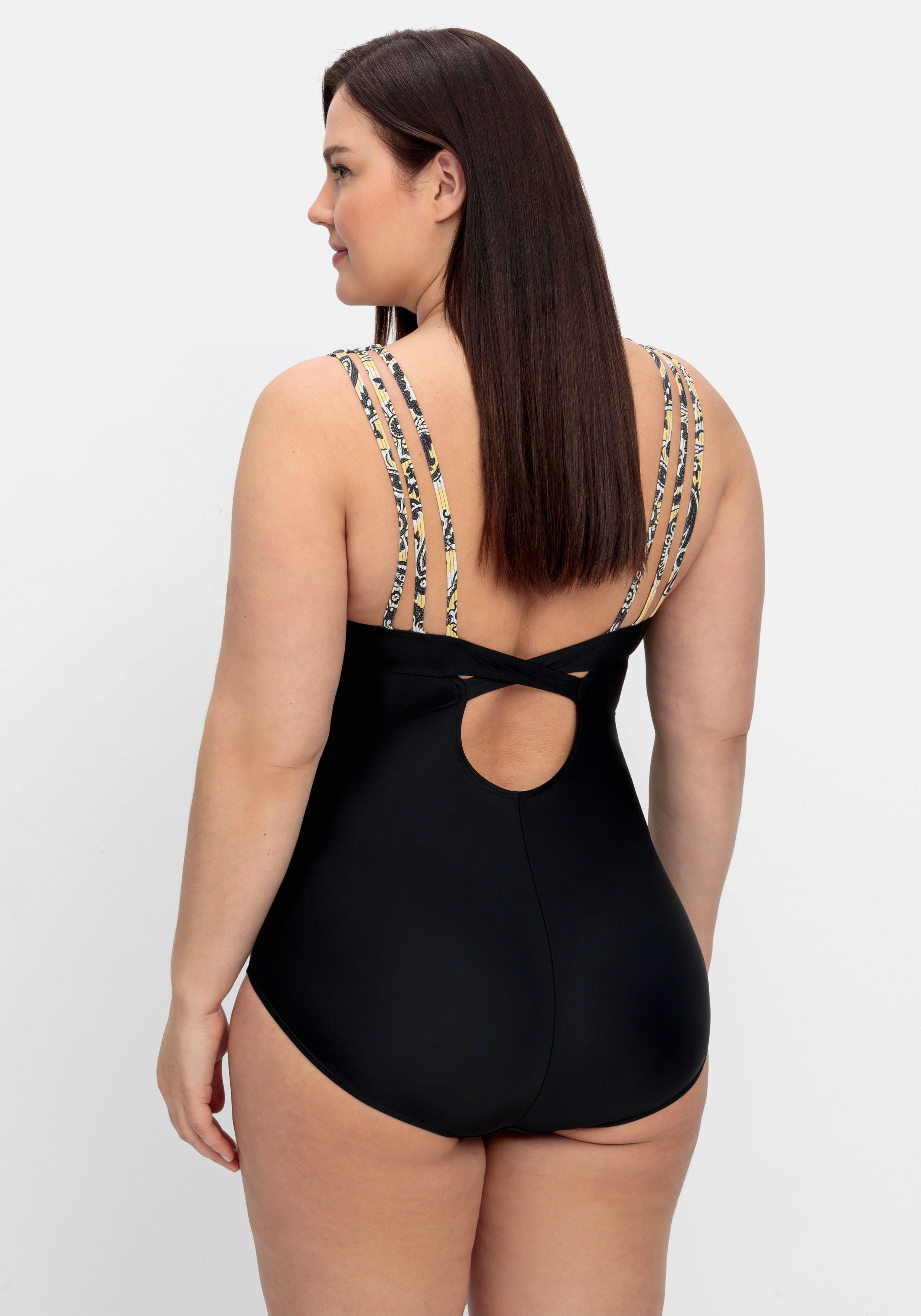 Badeanzug mit tiefem Rücken und Shaping-Effekt