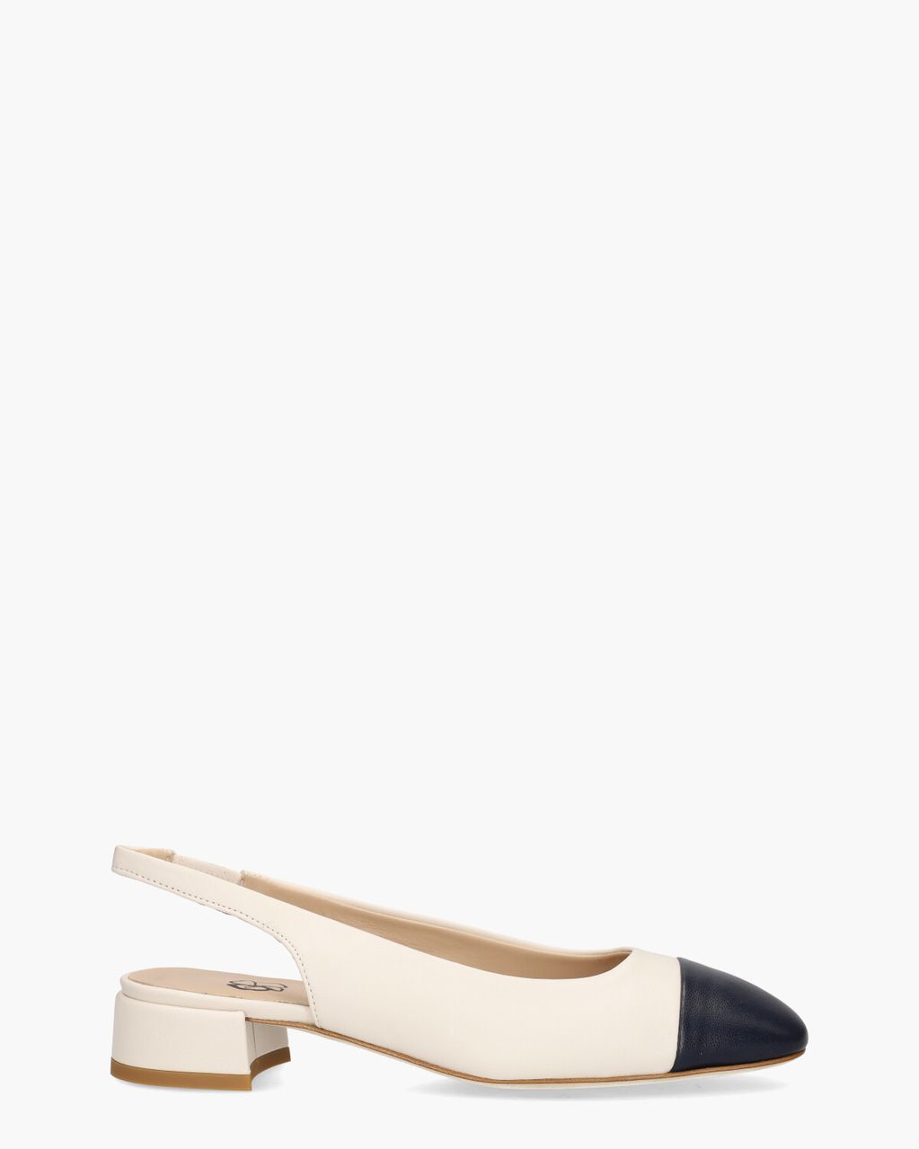 Odare Girona Off-White/Donkerblauw Dames Slingbackloafers