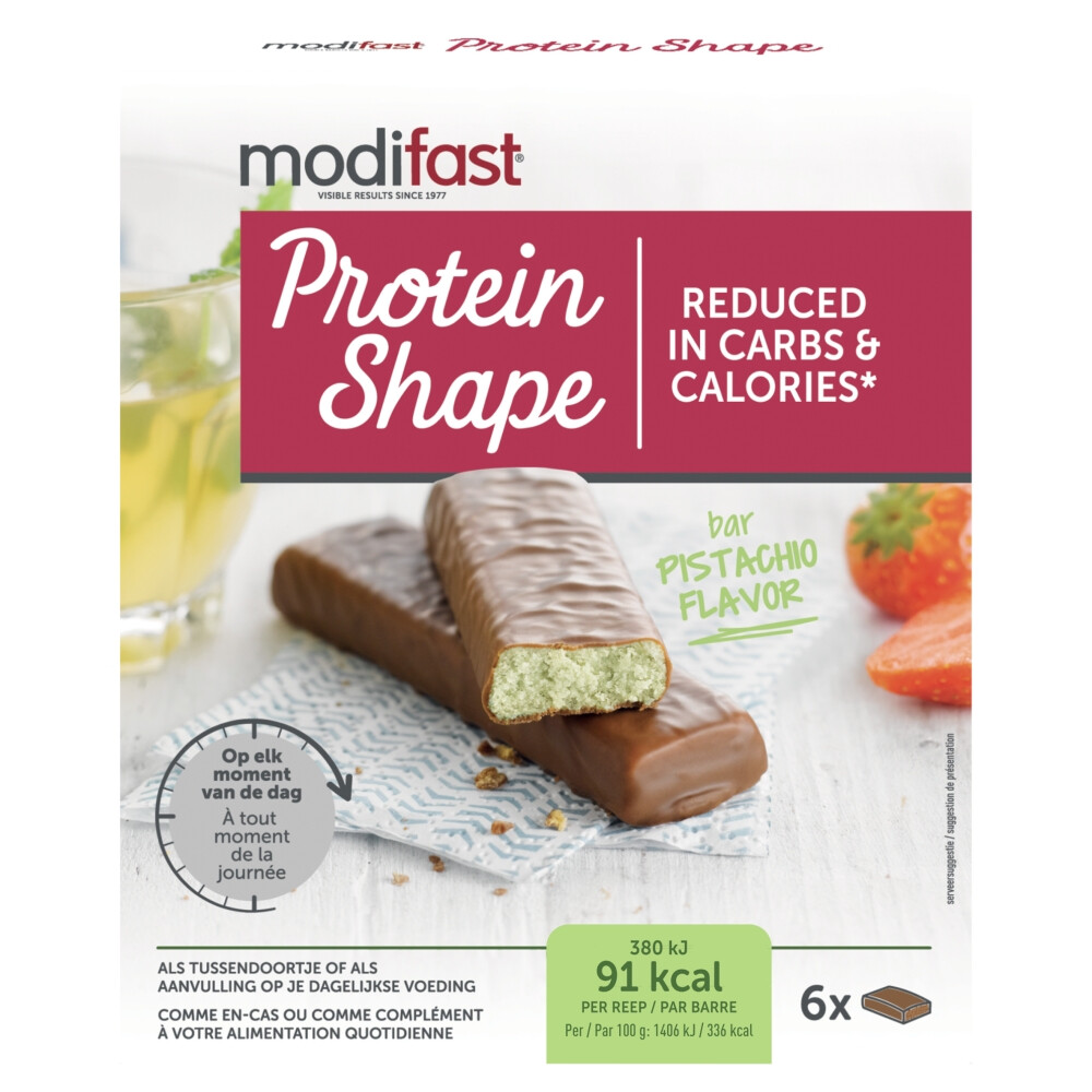 Modifast Protein Shape Reep Chocolade-Pistache6 x 27 gr