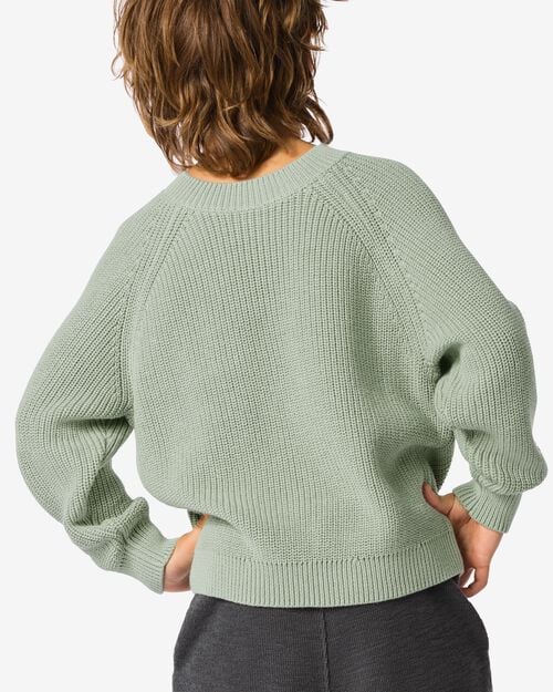 pull enfant en maille vert