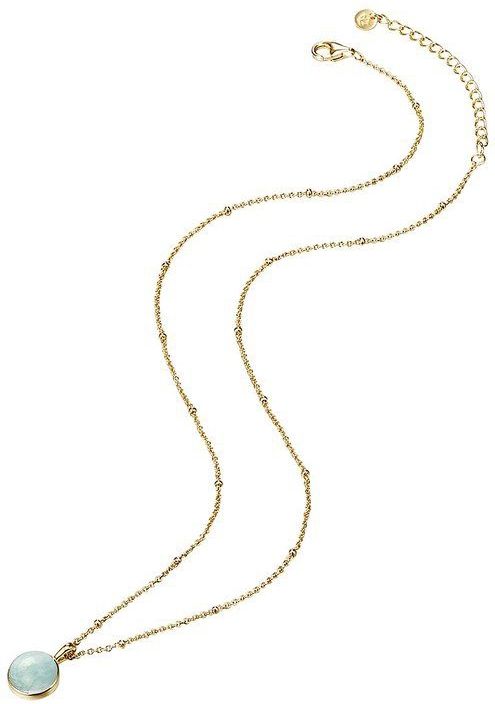 Ketting - Zilver - Amazonit - Veersluiting - Lengte 45 cm
