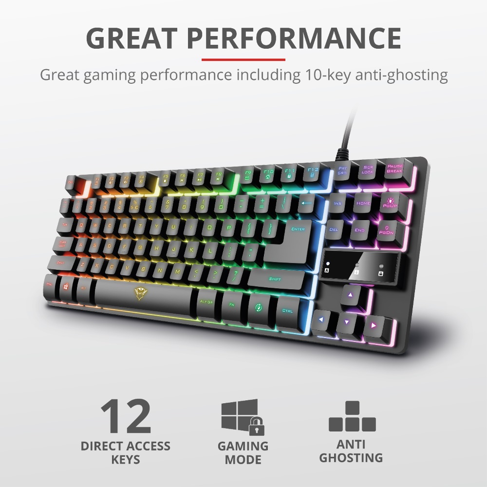 TECLADO GAMING TRUST GXT833 THADO