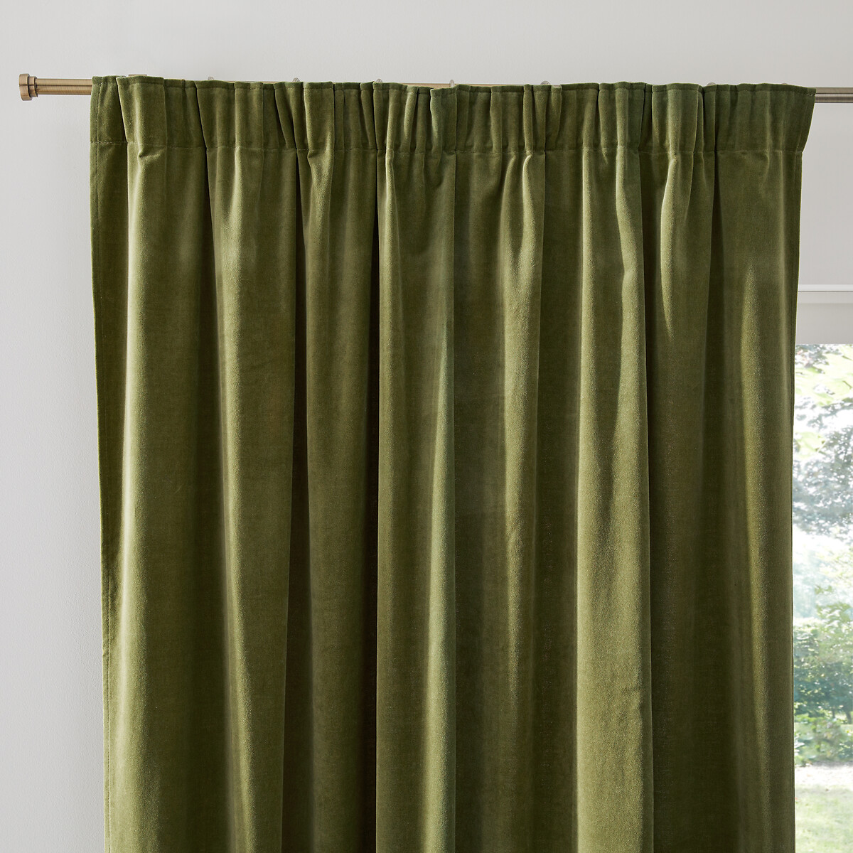 LA REDOUTE INTERIEURS<br>Cortina de veludo com debrum franzido, Veludo