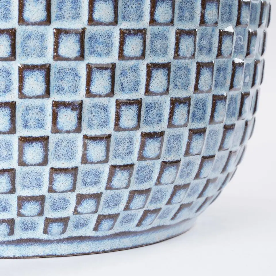 Mica Decorations Daan Bloempot - H17,5 x Ø19 cm - Blauw