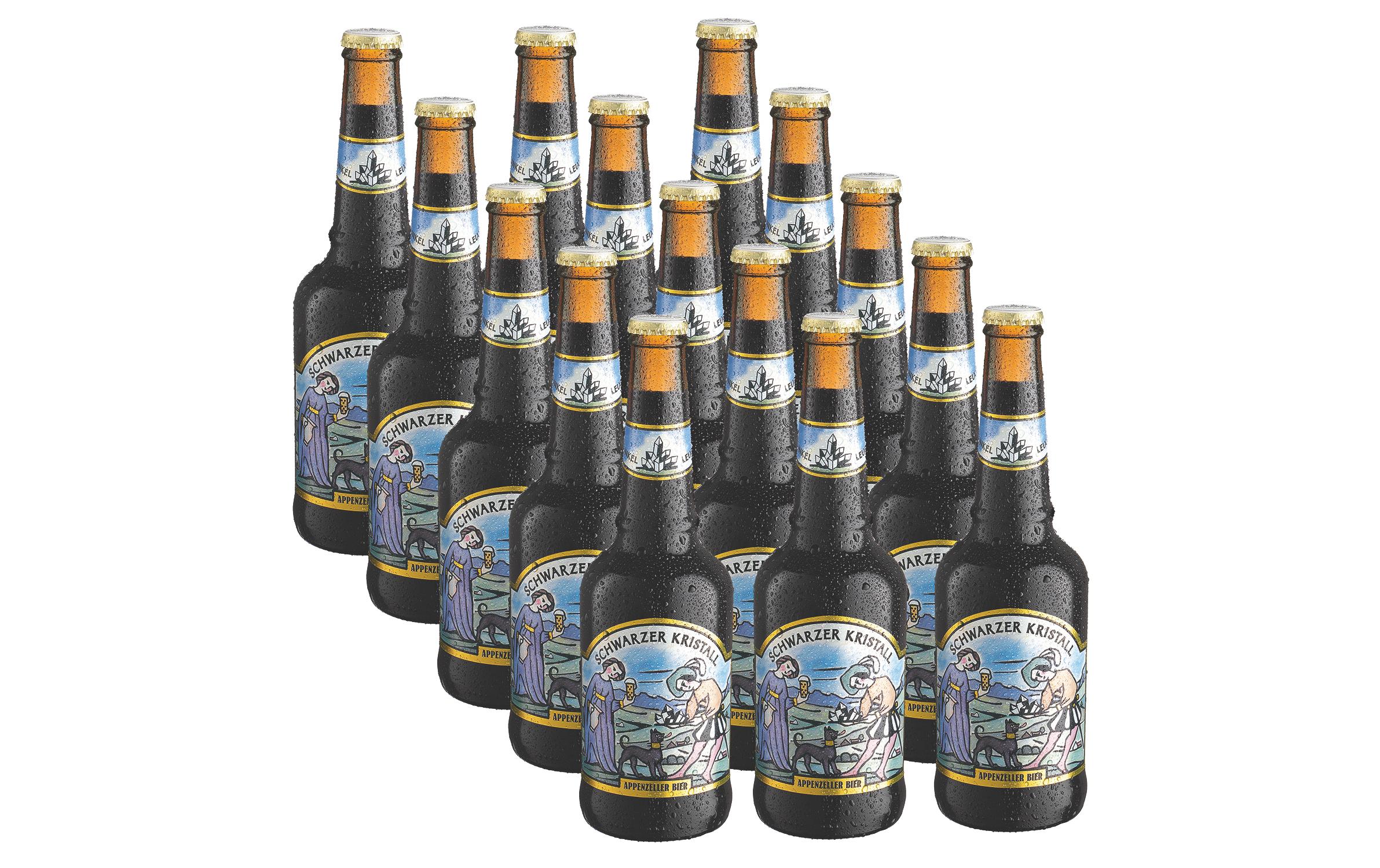 Bier Schwarzer Kristall 15 x 0.33 lMalziges Bier aus dem Appenzell