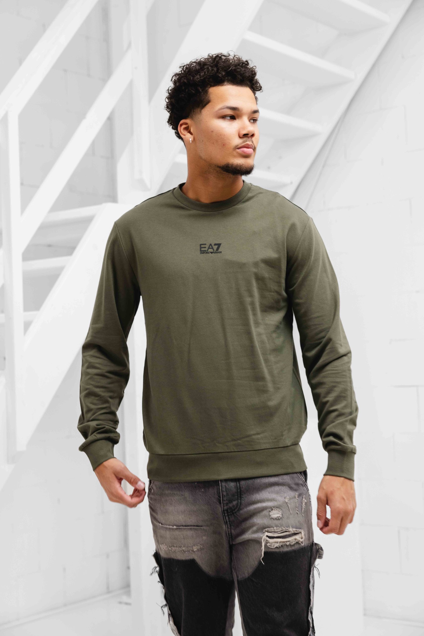 EA7 Emporio Armani 8NPM30 Sweater Heren Groen