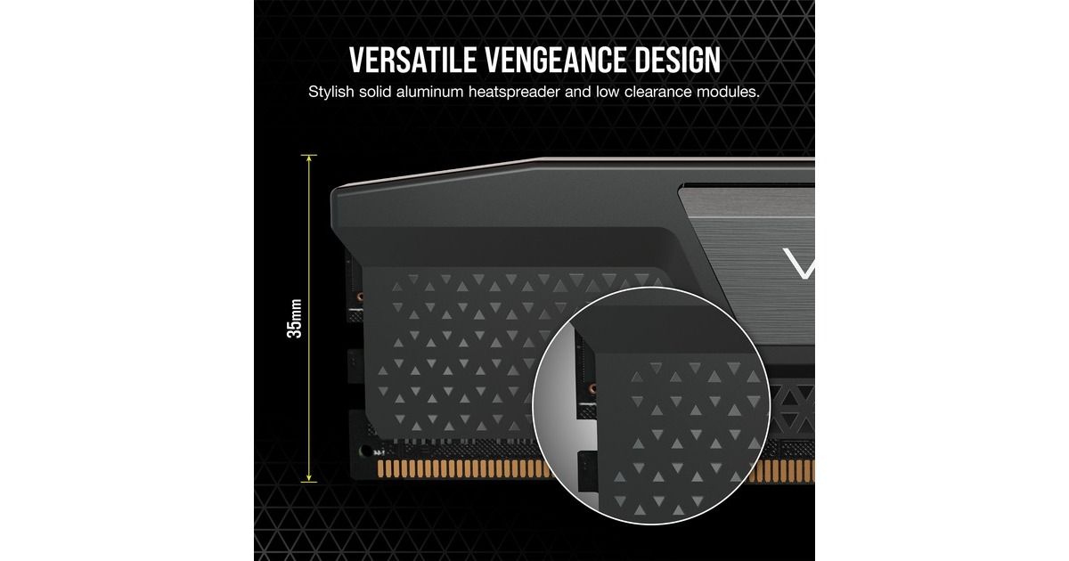Corsair64 GB DDR5-5600 Kit werkgeheugen  (Zwart, CMK64GX5M2B5600C40, Vengeance, XMP)