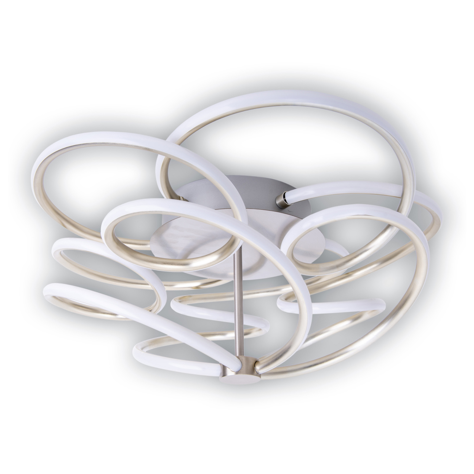 LED Deckenleuchte RIZADO - nickel satiniert - 57 cm - dimmbar