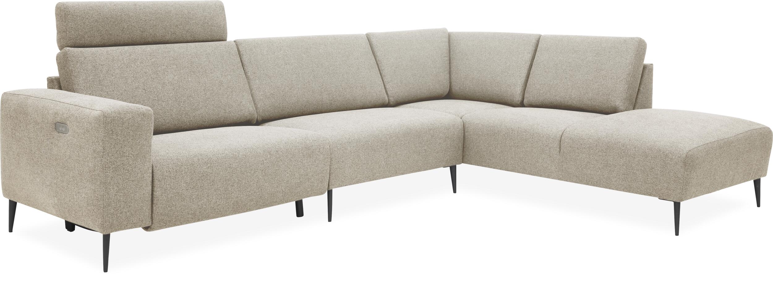 Remus højrevendt sofa med pufafslutning