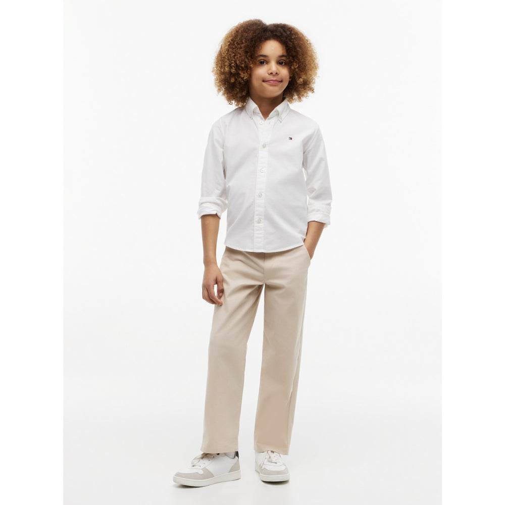 Køb Tommy Hilfiger White Flag Oxford Skjorte Ls