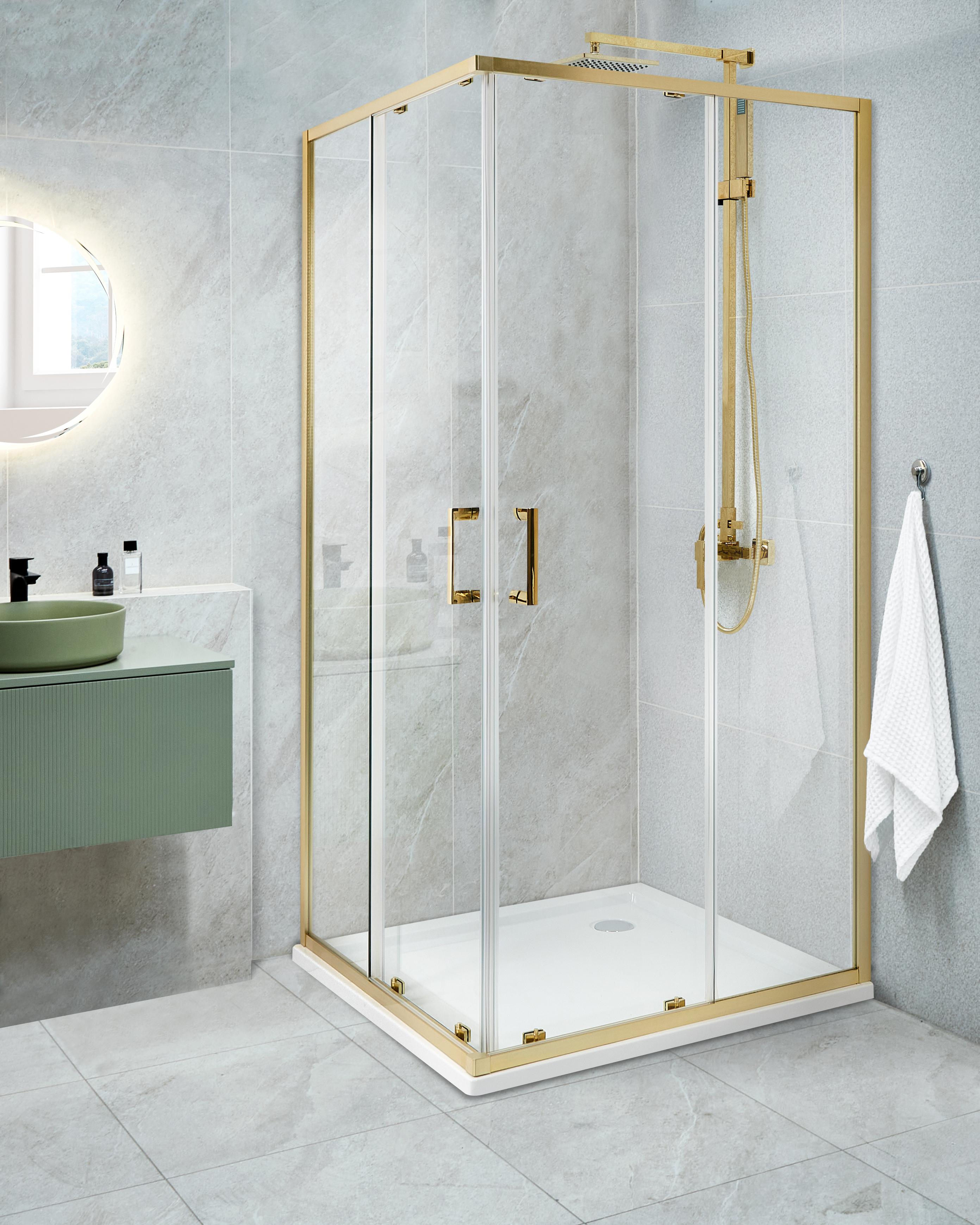 Douchecabine TELA 90 x 90 x 185 cm Goud