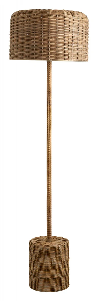 Nordal  Cane Rattan gulvlampe - Natural