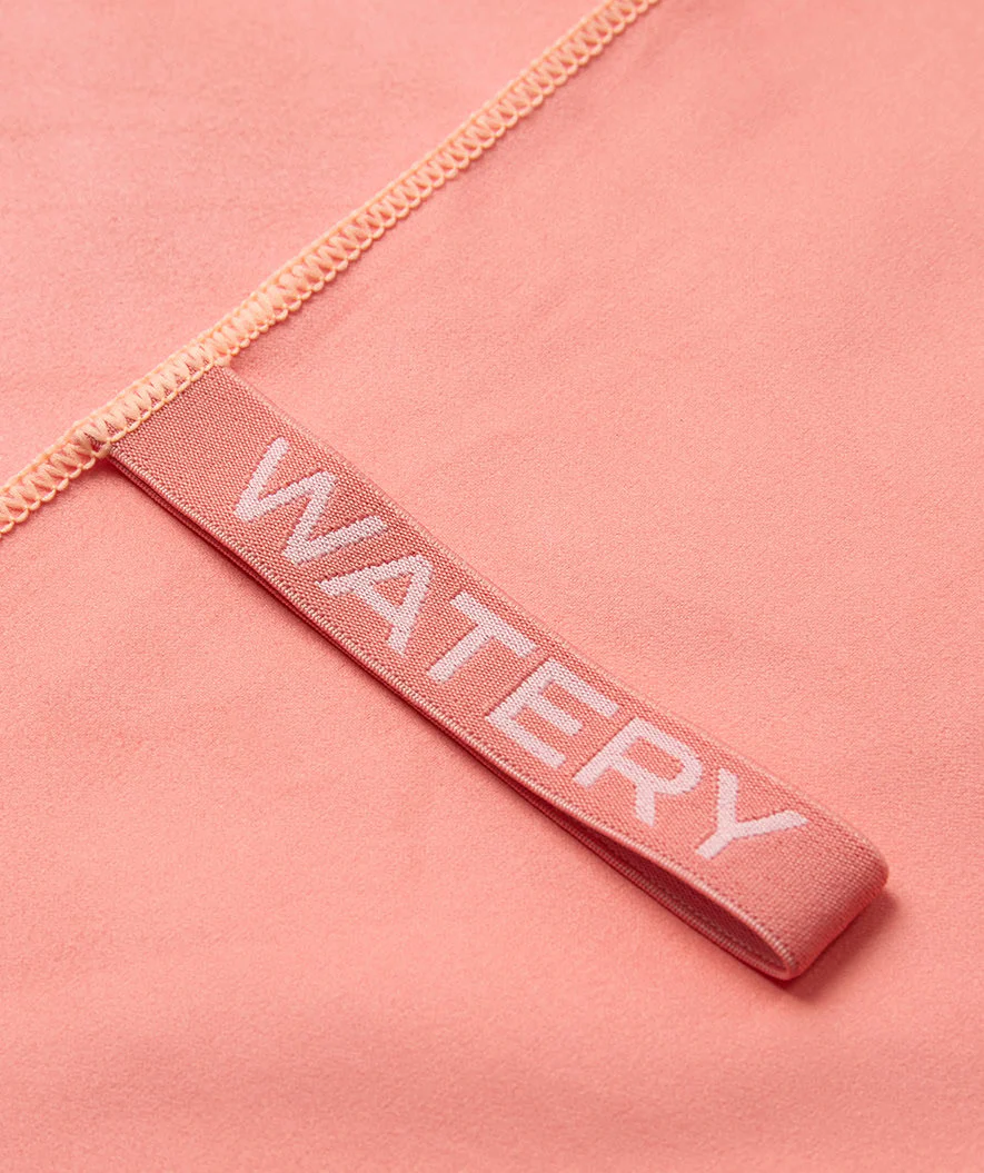 Watery microfiber håndklæde (160 x 80 cm) - Rafferty - Blurish Pink