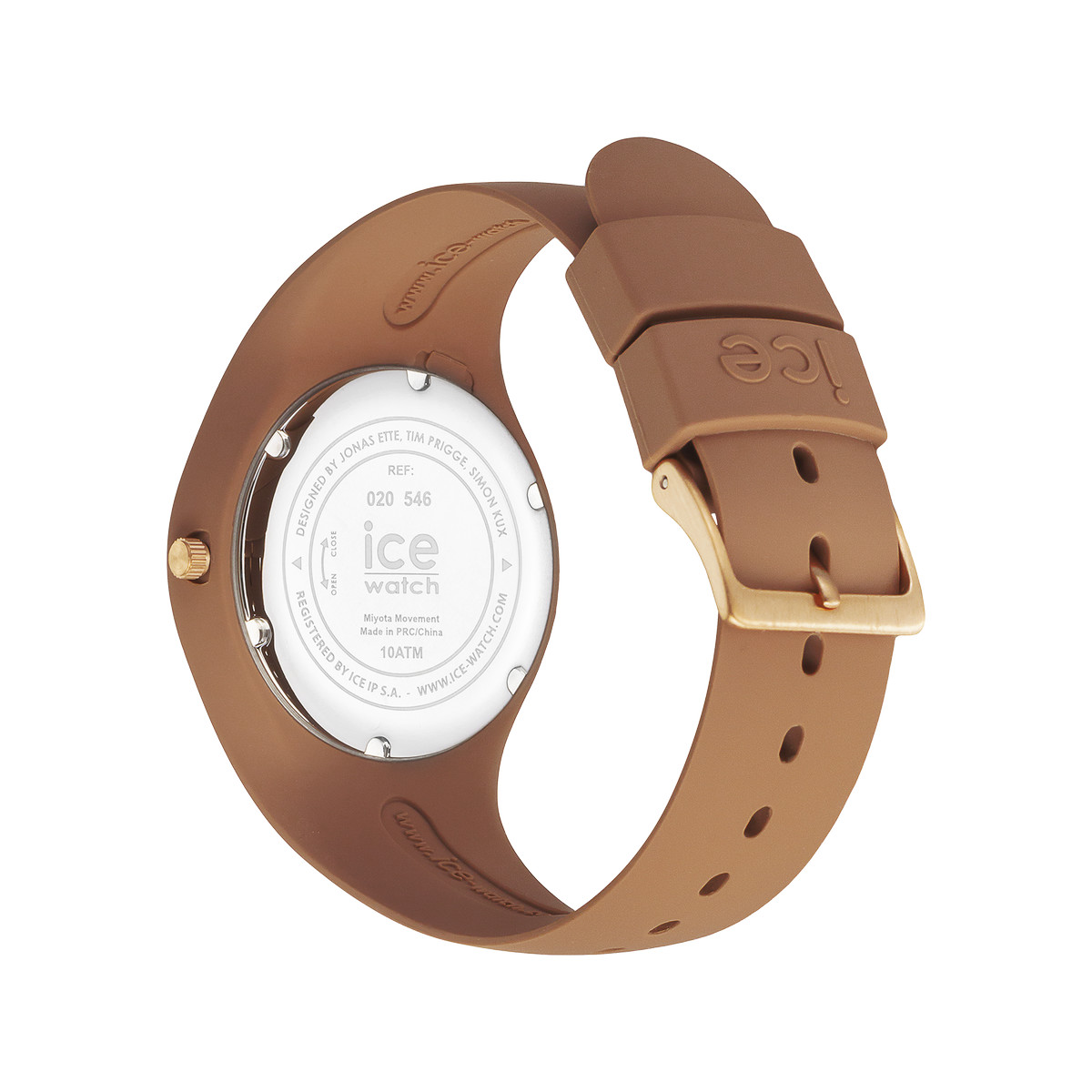 Montre ICE WATCH femme plastique marron bracelet caoutchouc marron