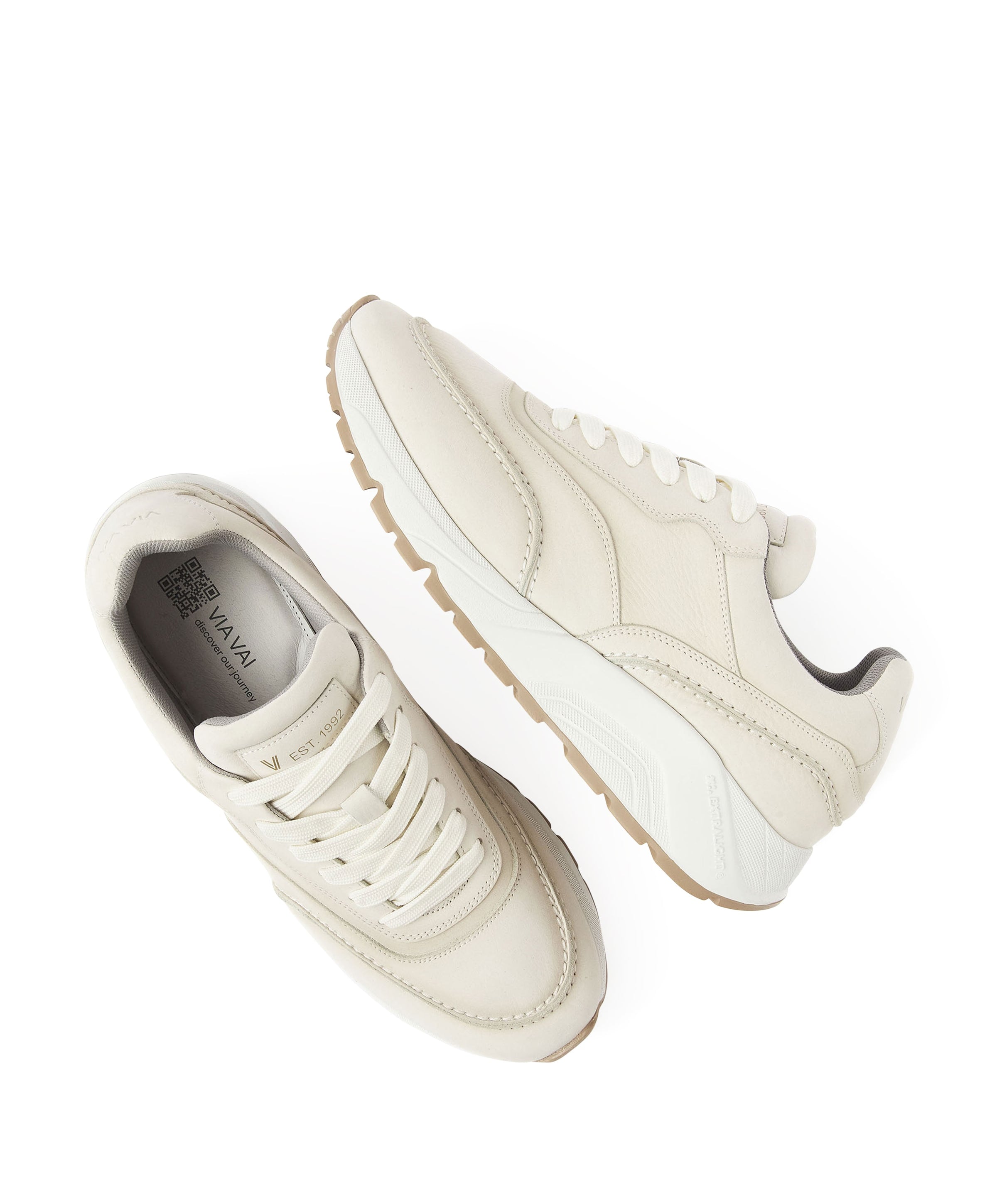 VIA VAI Owen Jimmy heren sneakers wit