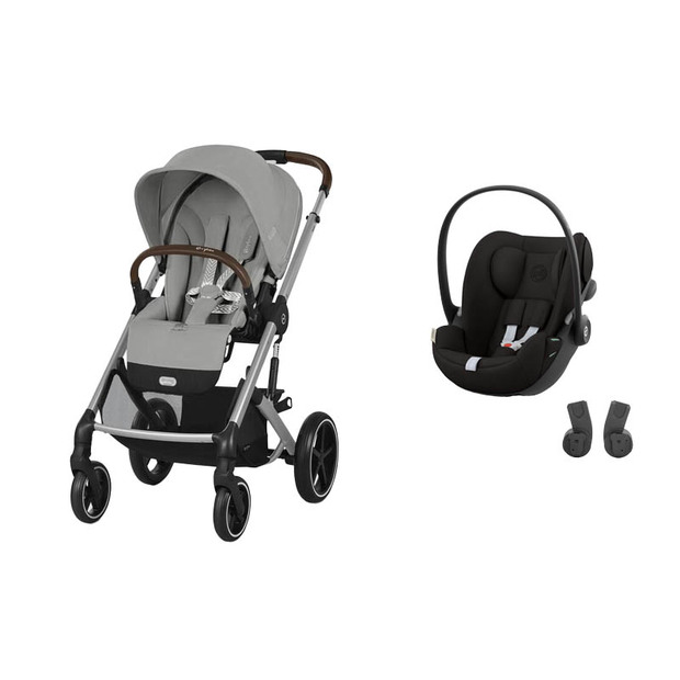 Poussette DUO Balios S Lux Stone Grey + Cloud G Magic Black - CYBEX