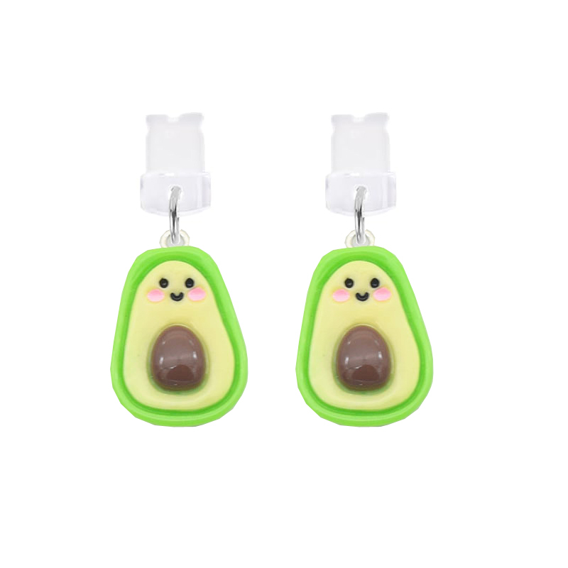 (2er Set) Lightning Anhänger Anti Staub Acryl Schutzstecker Anschlusskappen für Smartphones - Avocado
