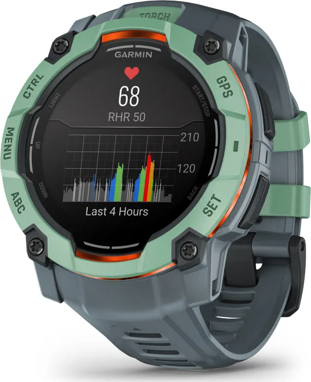 Garmin Instinct 3 AMOLED, 50mm Neotropic Bezel With Twilight Band