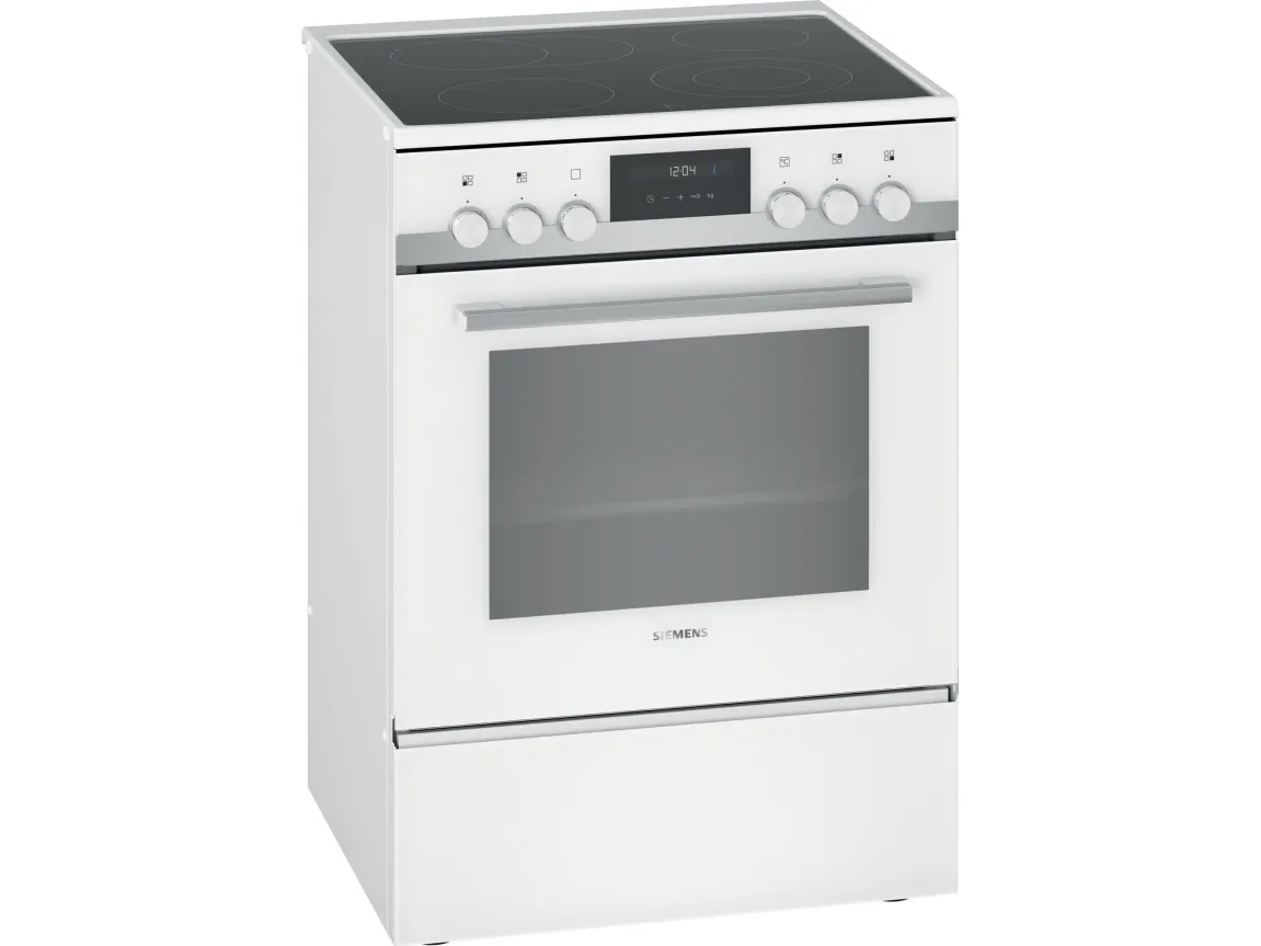 [OUTLET] - Siemens iQ500 HK9S5A220U - Komfur - fritstående - bredde: 60 cm - dybde: 60 cm - højde: 90 cm - med selv-rengøring - hvid
