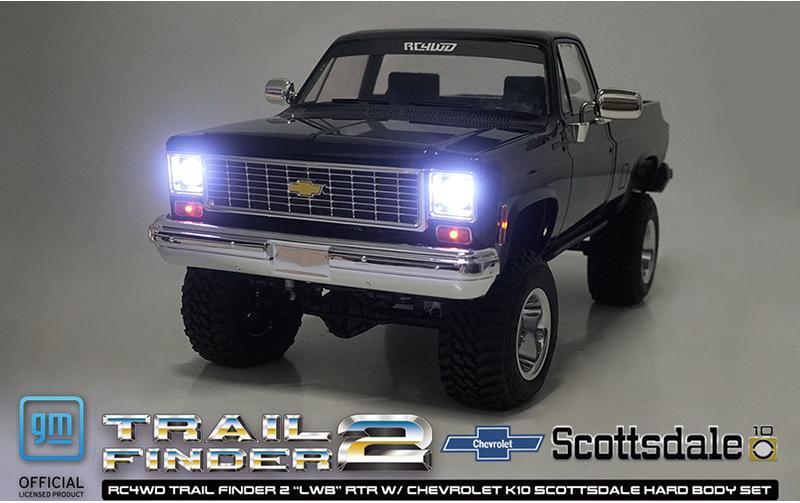 Scale Crawler Trail Finder 2 LWB Chevy K10 Schwarz RTR, 1:10<br>Scale Chevrolet K10 Scottsdale Pick-up Off-Road Modell
