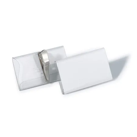 Durable 811019 Namensschilder mit Krokoklammer 40 x 75 mm, 25 Stück