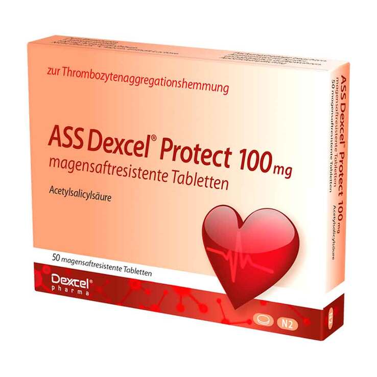ASS Dexcel Protect 100 mg magensaftresistent Tabletten, 50 St
