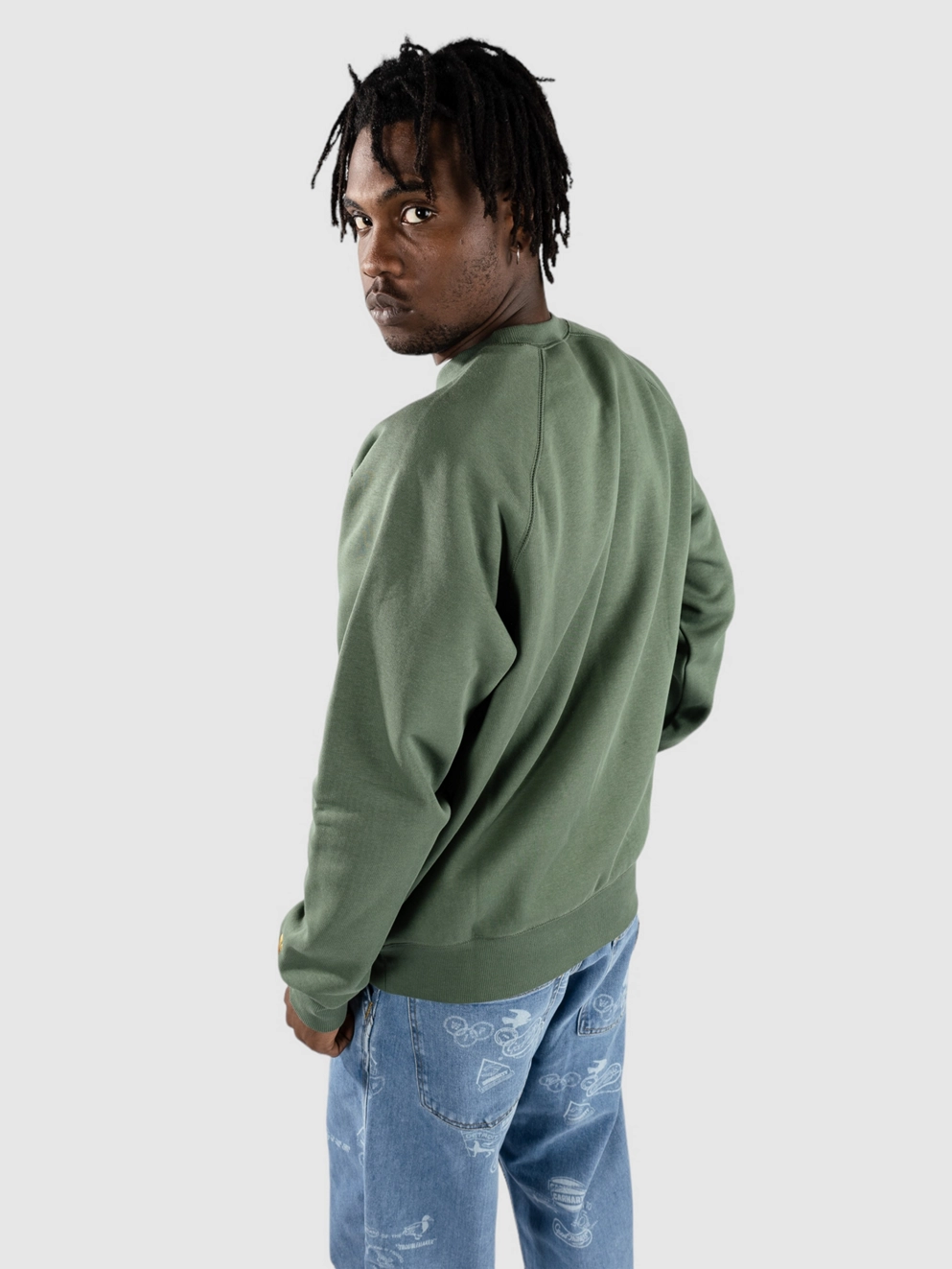 Carhartt WIP Chase Sweater duck green/gold