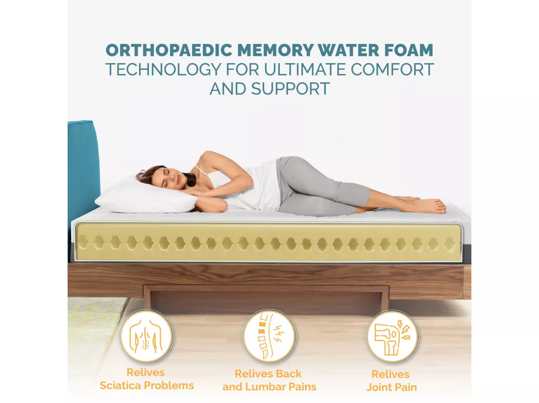 Matelas TANHK à mémoire 160x200, 20cm, Mi-ferme, Orthopédique, Hypoallergénique, Housse amovible, Fabriqué en Italie