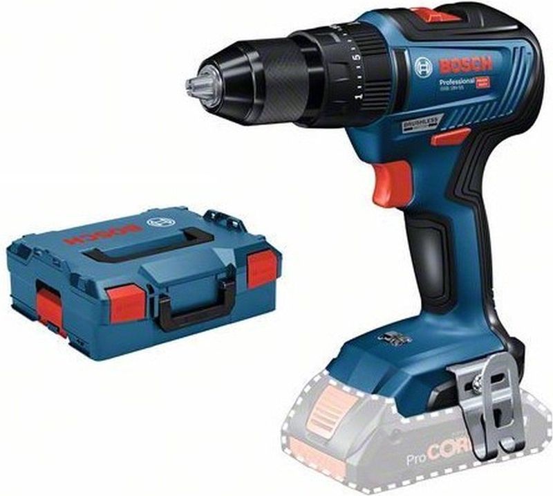 Bosch Professional GSB 18V-55 Accu klop-/schroefboormachine 18V Basic Body in L-Boxx - 06019H5303