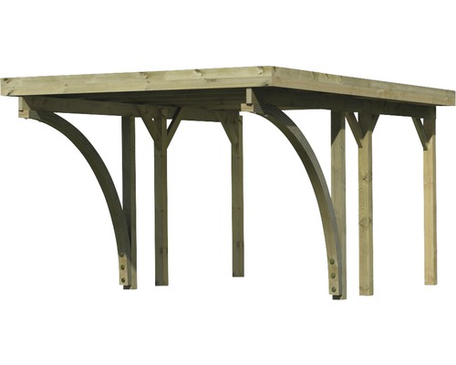Enkele carport Karibu Bremm 1 variant C 318x480 cm drukgeïmpregneerd