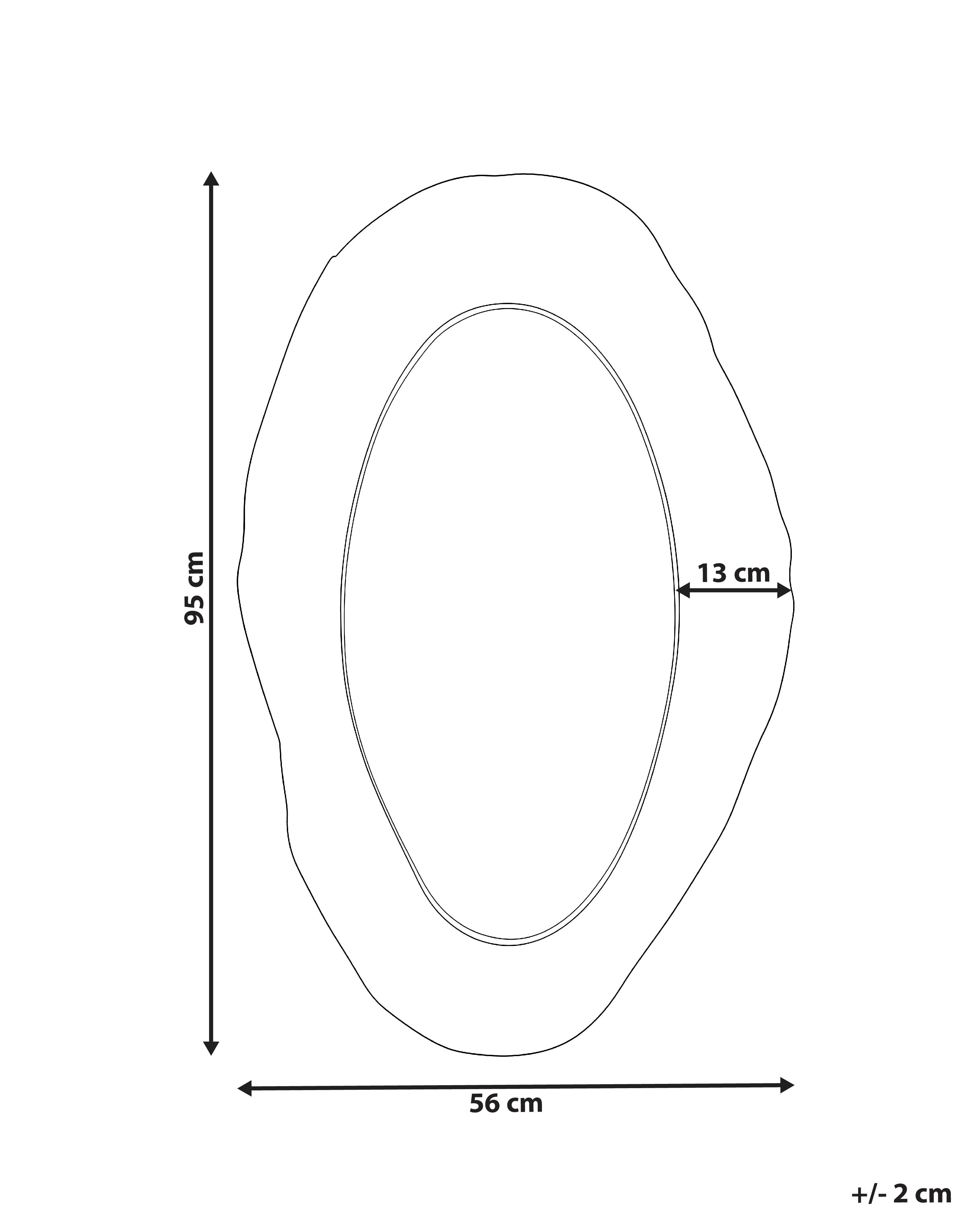 Wandspiegel LOGNES 56 cm 95 cm Zwart