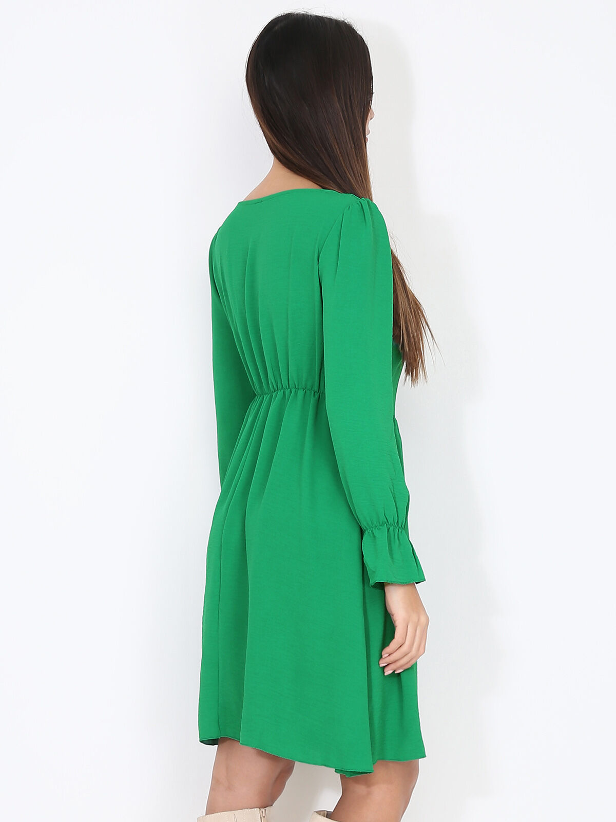 Robe patineuse style corset- Vert