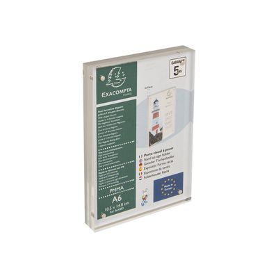Exacompta - Porte-visuel fermeture magnétique - A6 - double face