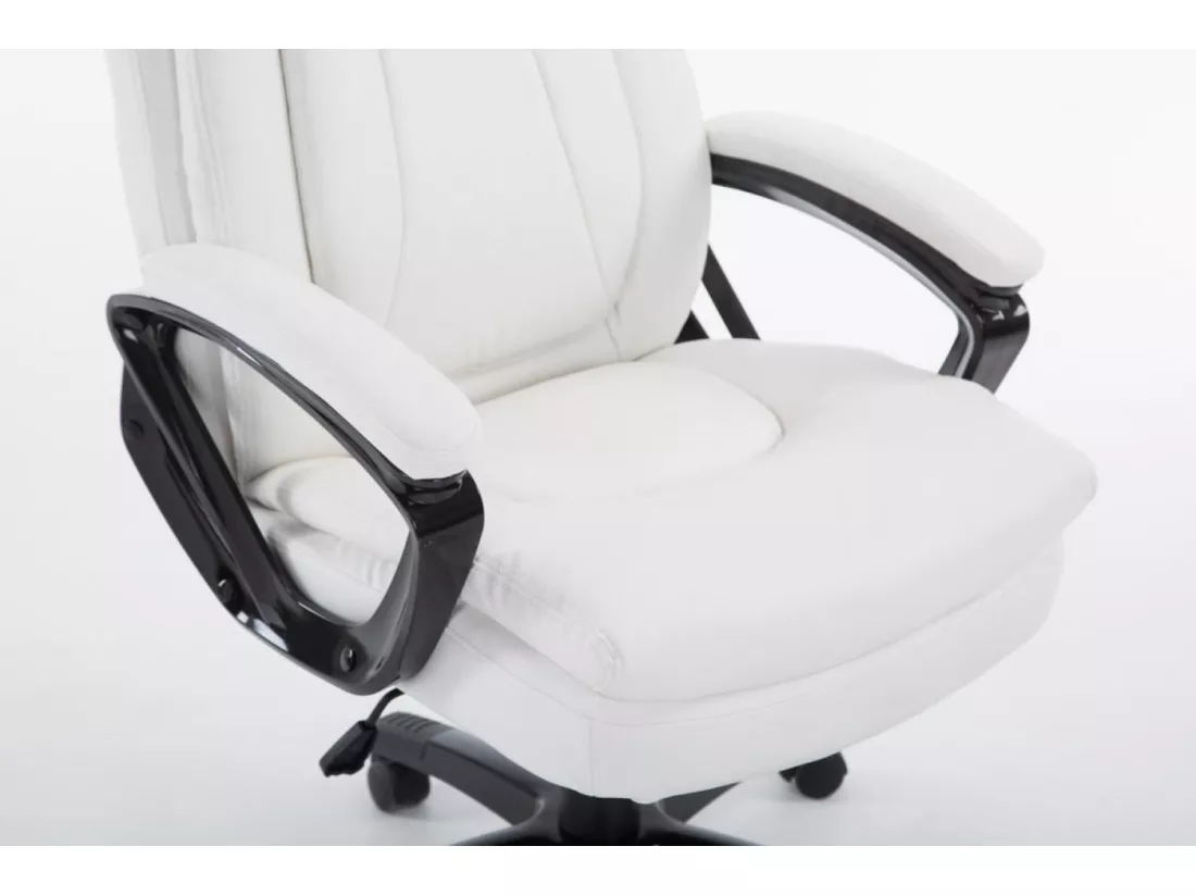 Chaise de bureau - Similicuir & Plastique - Blanc - XL Platon