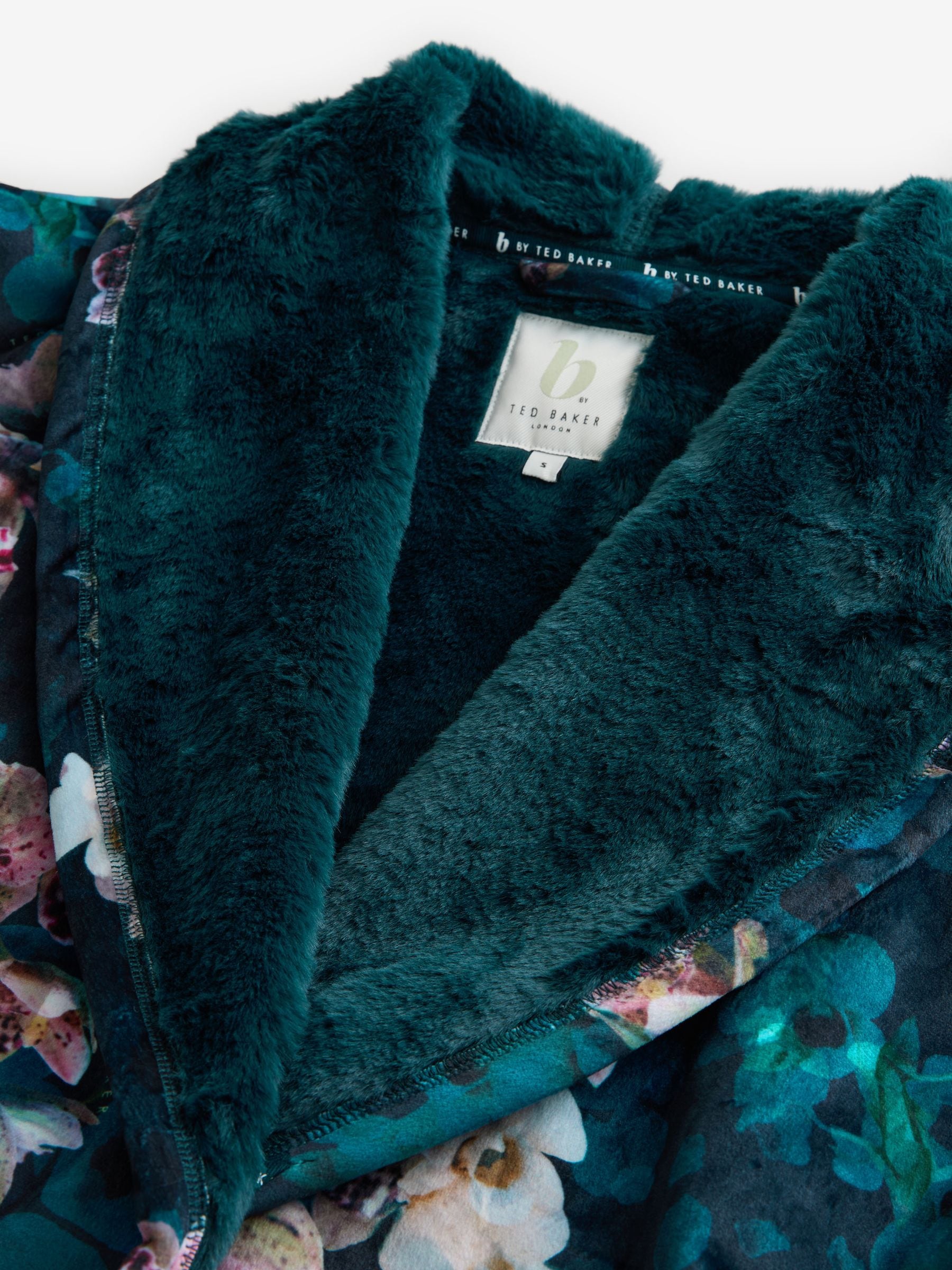 B by Ted Baker Dark Teal Floral Cosy Robe
