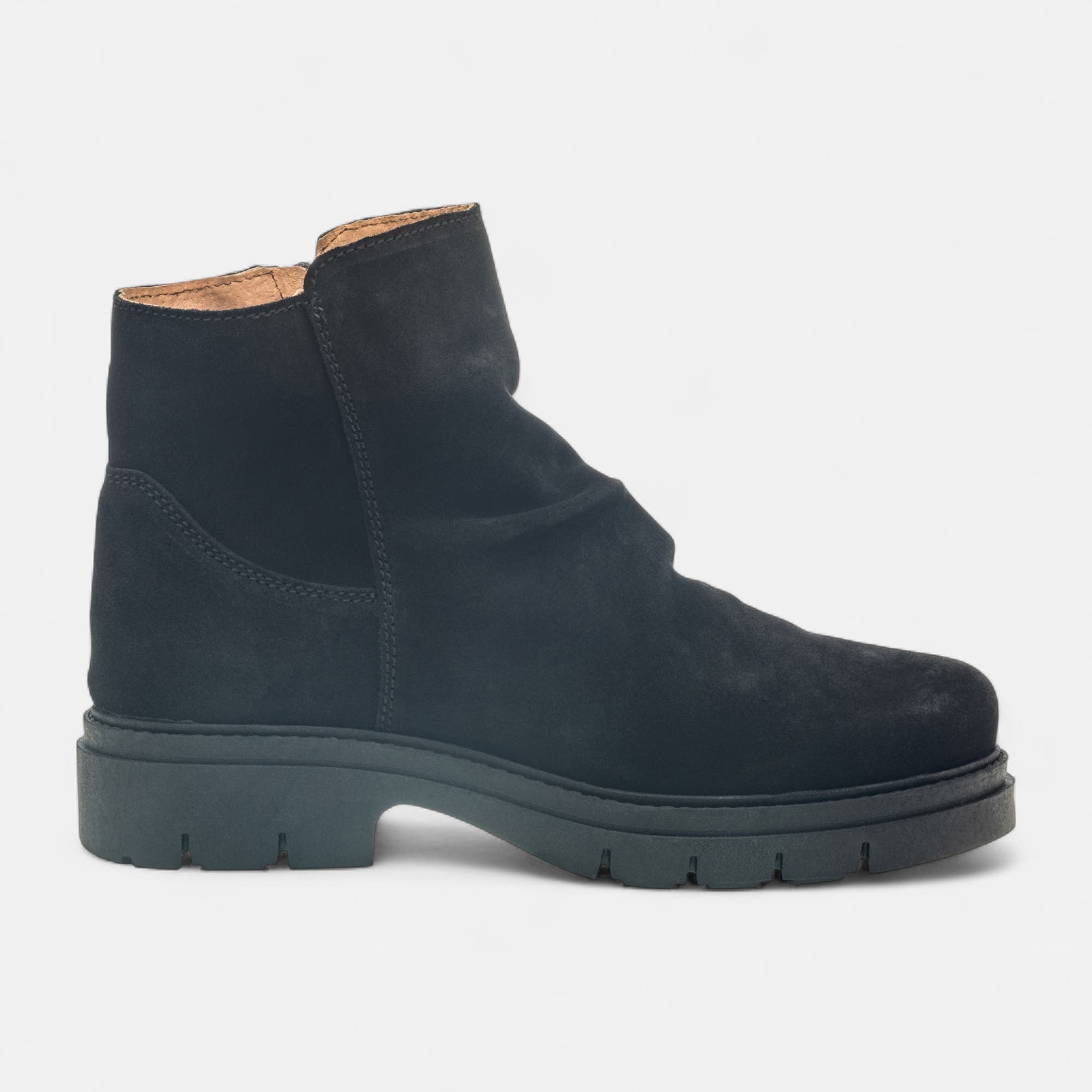 Boots Femme en cuir noir